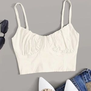 tie up back bustier crop top